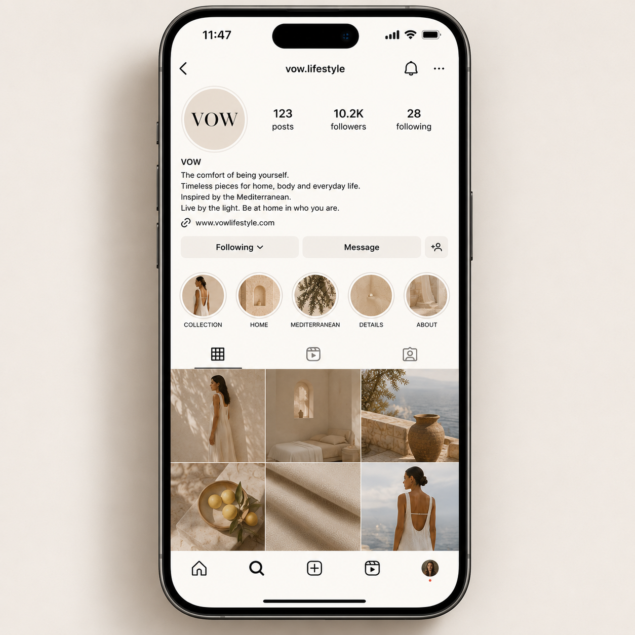 VOW Instagram feed